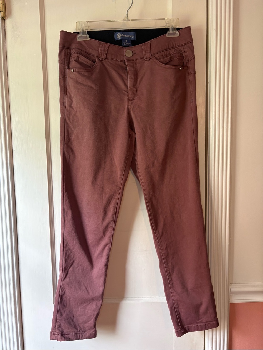 Democracy Rose Colored Skinny Jeans